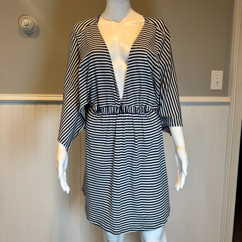 Striped Navy and White Beach Dress